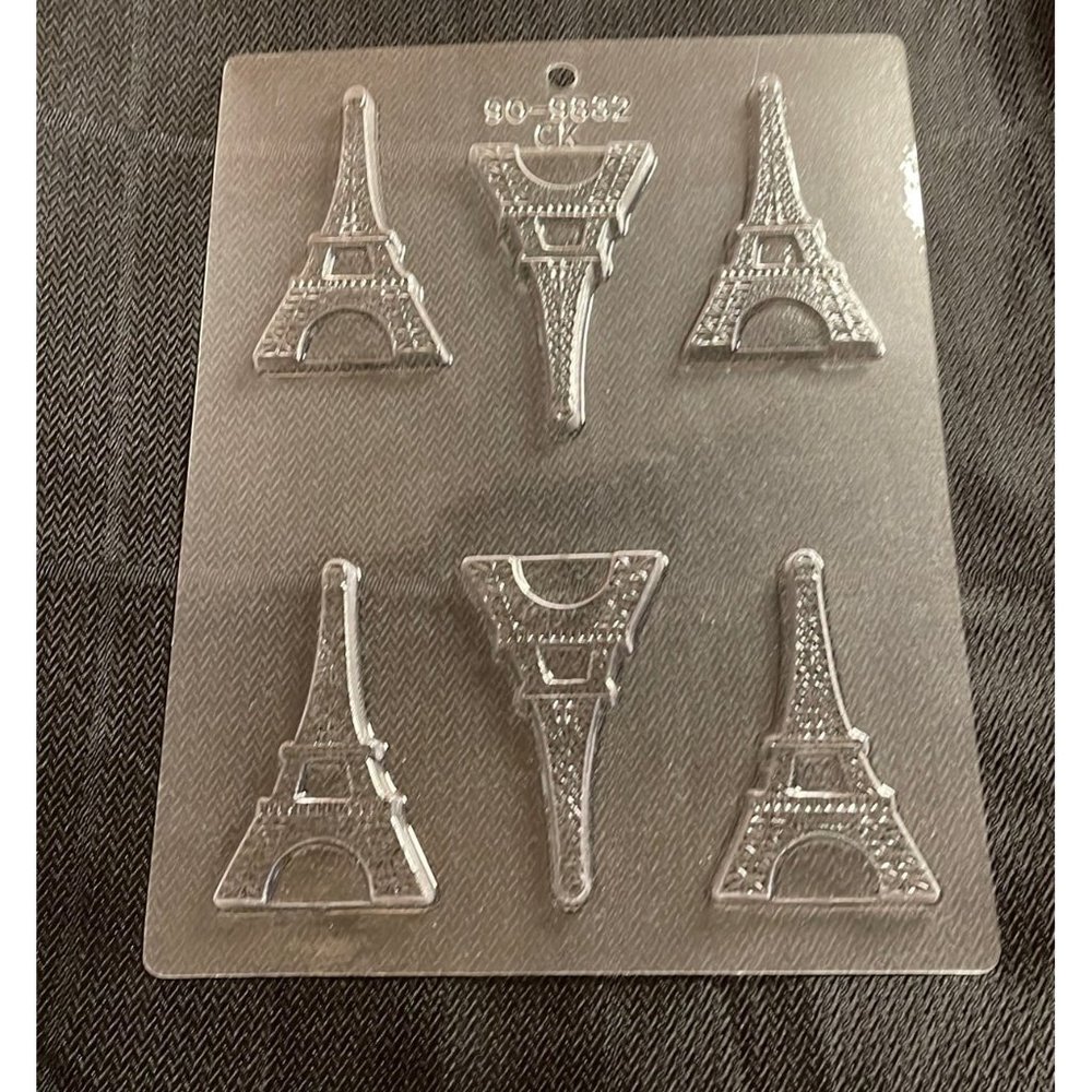 CK 3" Flat Eiffel Tower Cake Decorating Supplies Chocolate Soap Fondant Mold